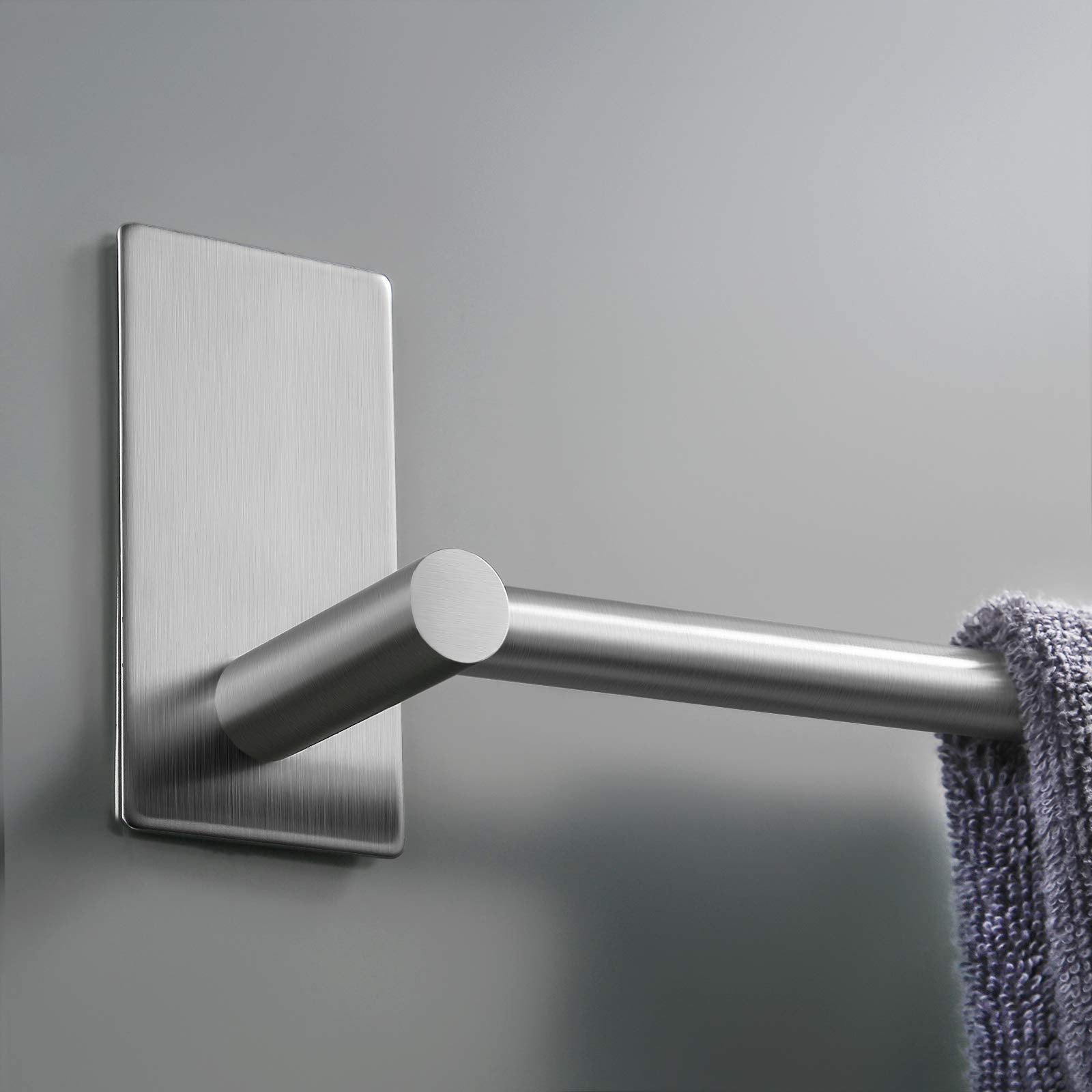 KES Adhesive Towel Bar 20-Inch Bathroom Towel Holder No Drill Stick on Towel Hanger Contemporary Style Wall Mount SUS 304 Stainless Steel Brushed Finish  A7000S50B-2