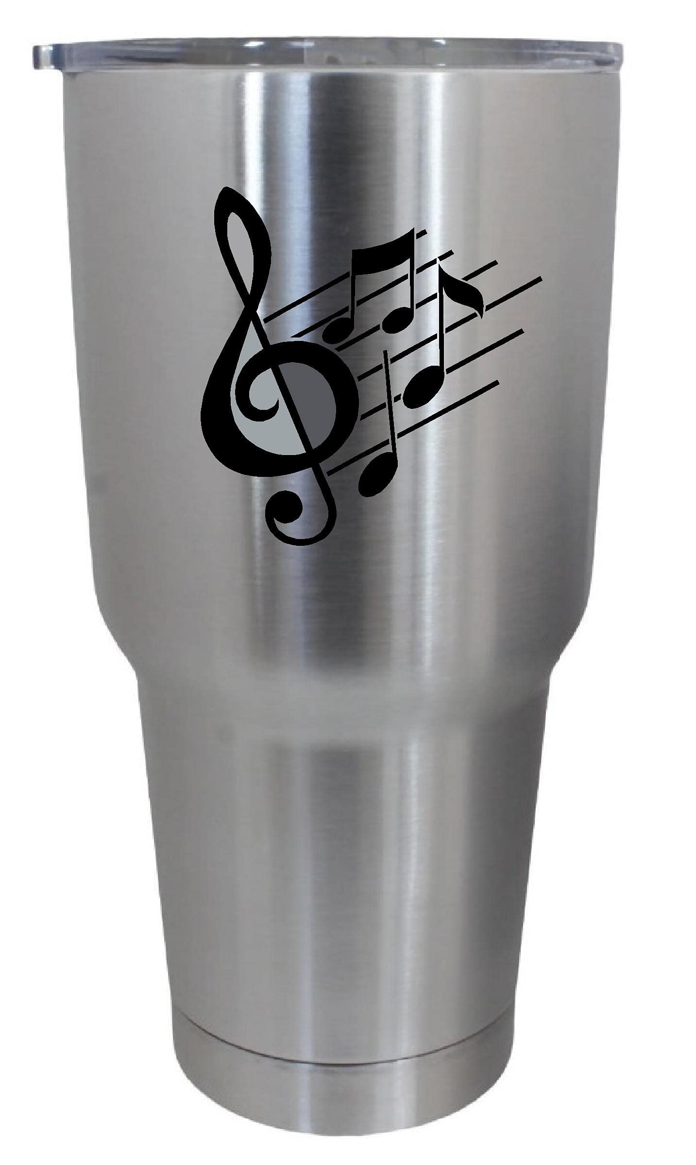 Cups Drinkware Tumbler Sticker - Music Notes - Inspirational Cool Sticker Decal