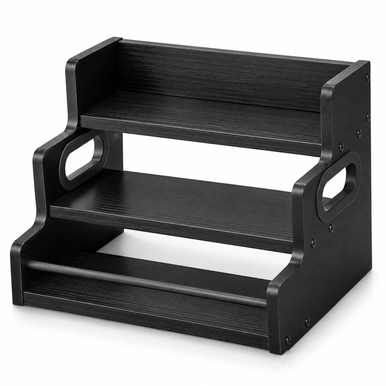 CTCKWMD 3 Tier Spice Rack Organizer for Cabinet, Wood Spice Shelf Storage, Kitchen Seasoning Organizer for Kitchen Countertop or