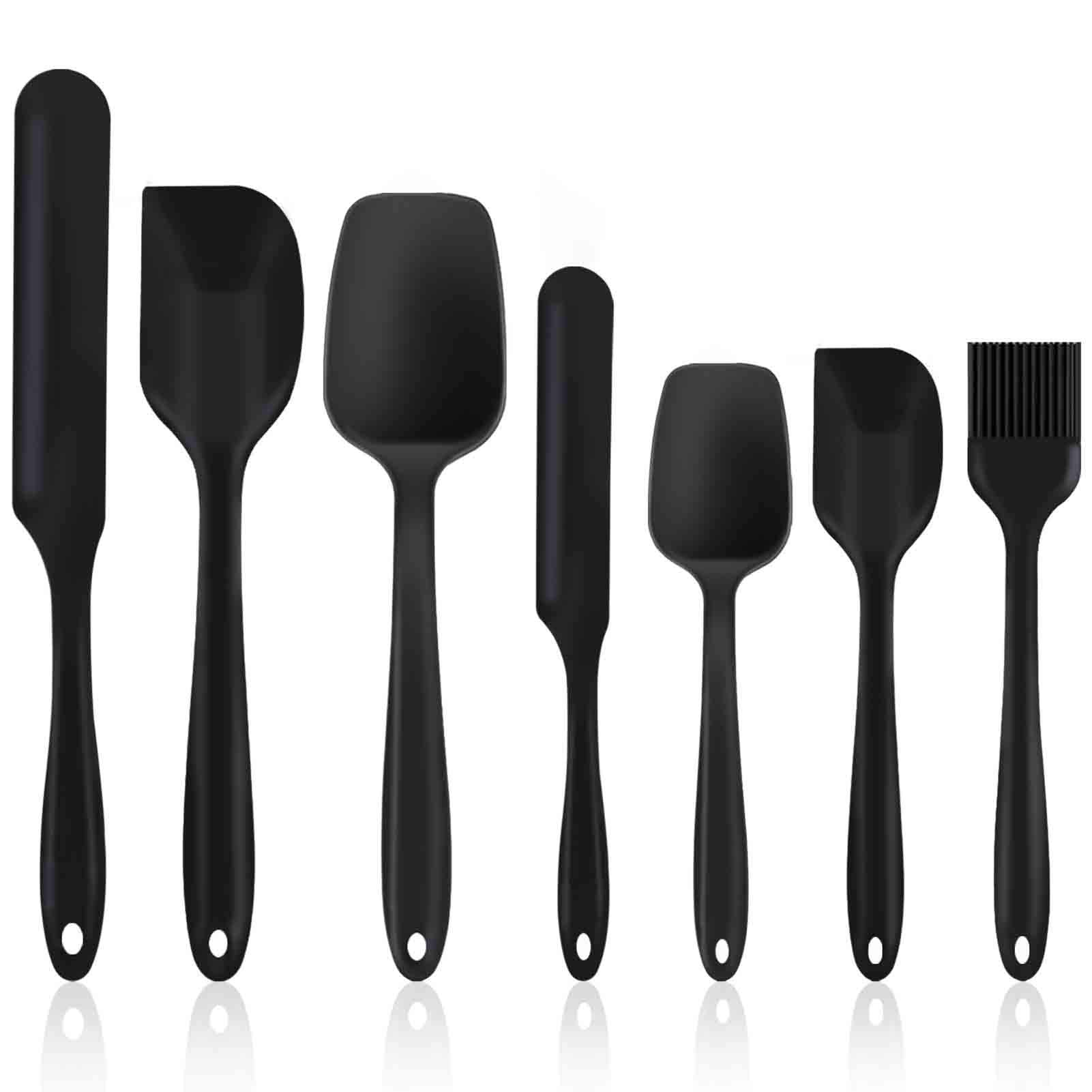 Teamfar Silicone Spatula, 7 Pcs Rubber Spatulas Heat Resistant Kitchen Utensils Set For Baking Cooking Mixing, Fit Nonstick Cook