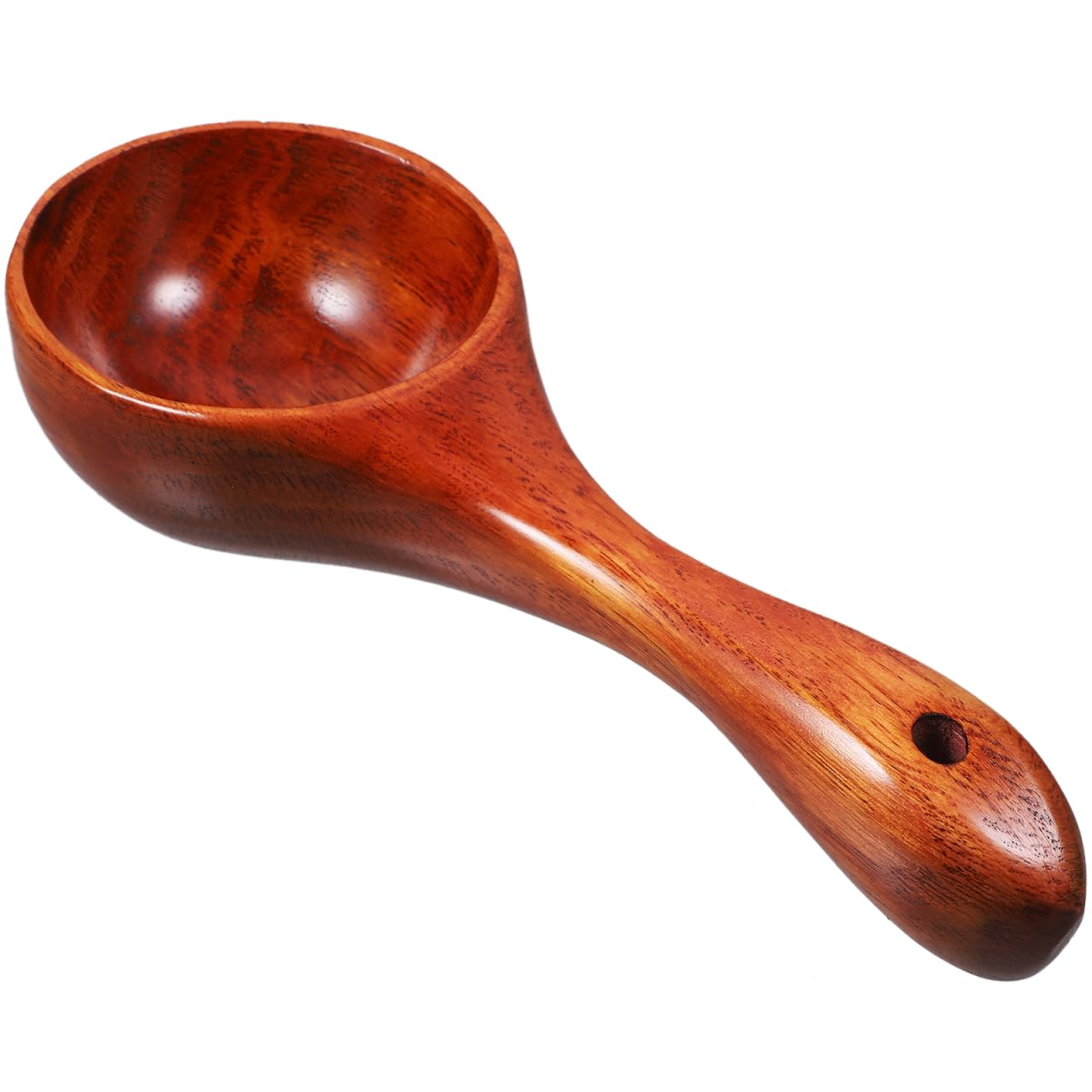 Beavorty Household Water Scoop 8.85In Wooden Handle Ergonomic MultiFunction Ladle for Kitchen Cooking Watering and Home Accesso