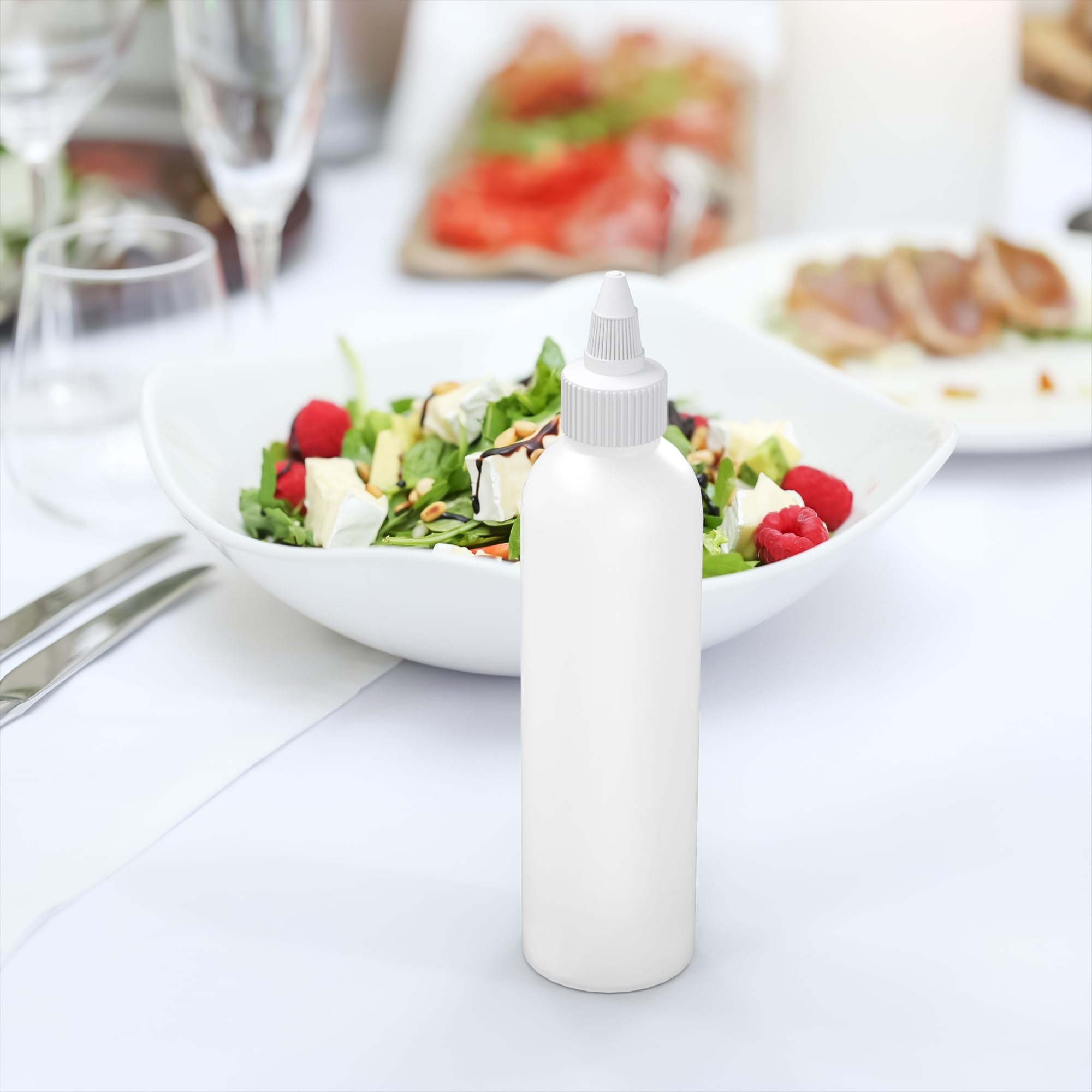 Brightfrom Condiment Squeeze Bottles, 6 Oz Empty Squirt Bottle, Leak Proof - Great For Ketchup, Mustard, Syrup, Sauces, Dressing