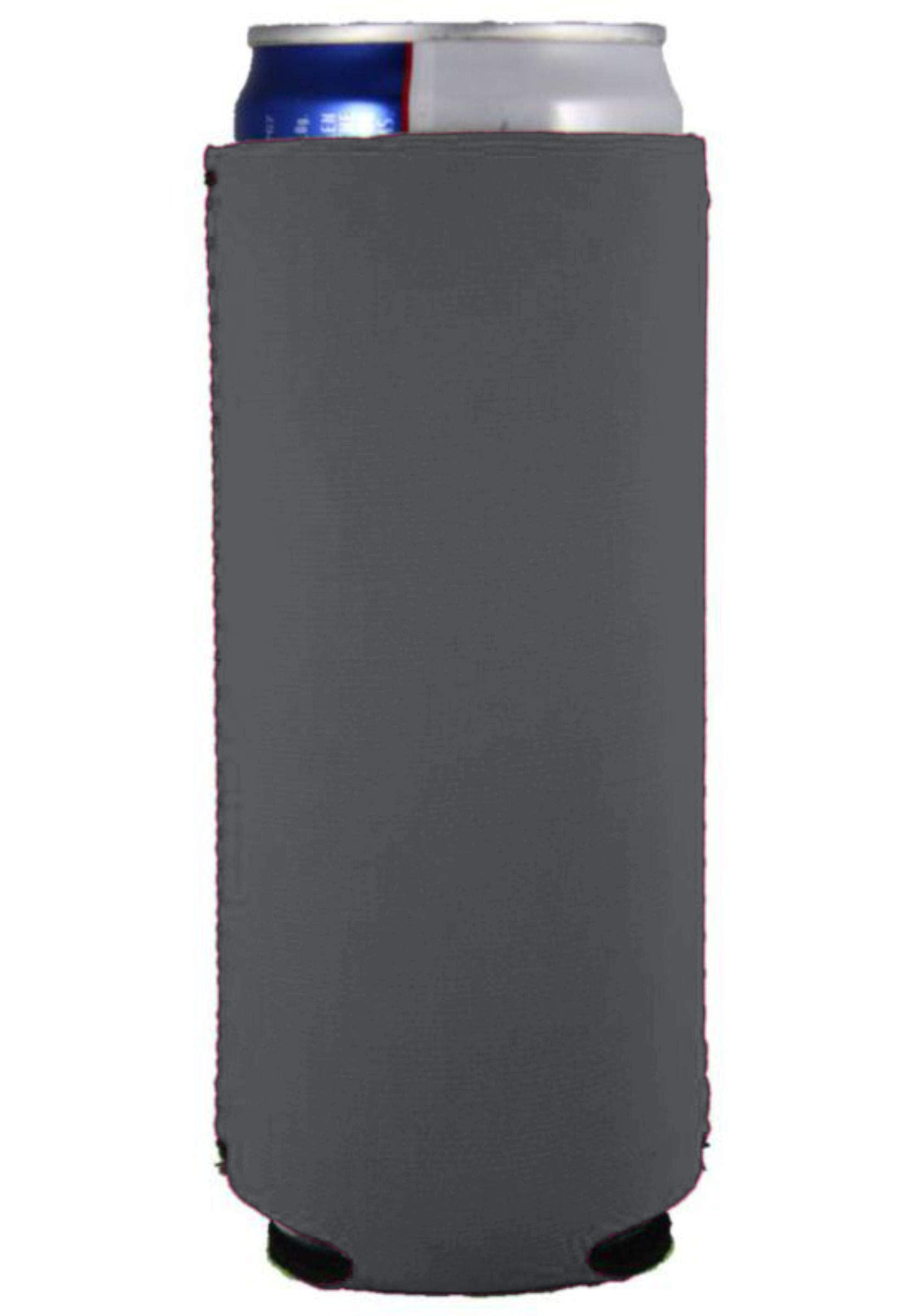 Blank Neoprene Slim Can Coolie (1, Charcoal)