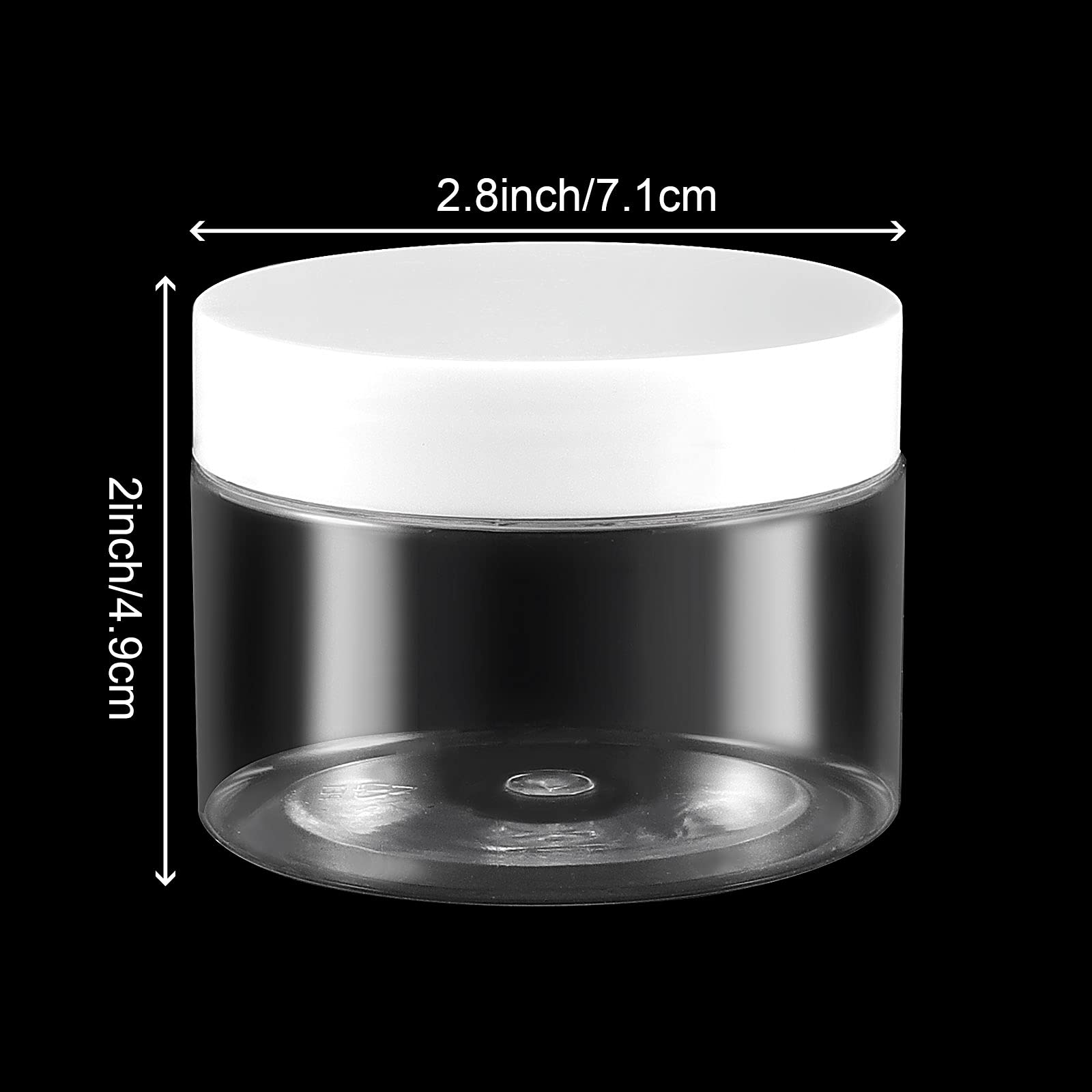 Zoenhou 46 Pcs 4 Oz Clear Slime Containers With White Lids, Food-Grade Plastic Storage Containers, Bpa-Free, Wide-Mouthed Slime