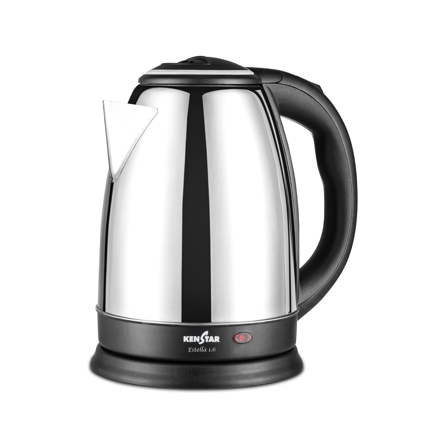 Kenstar Estella 1.6L Electric Kettle | Stainless Steel Body | Auto Cut-Off & Dry Boil Protection | 360 Swivel Base | 1350 W | Ss
