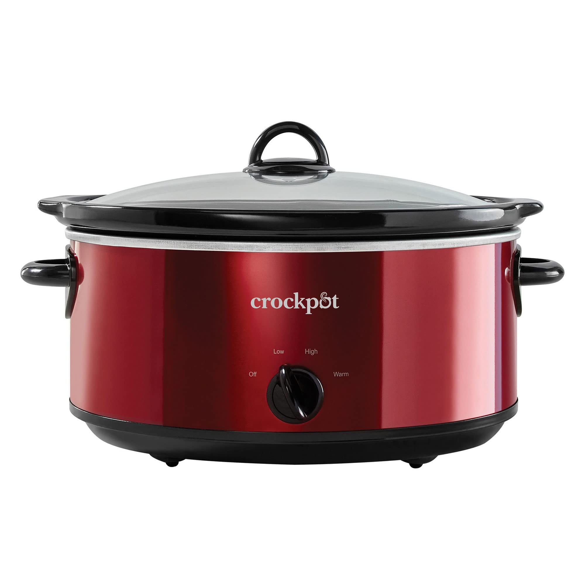 Crock-Pot Scv700Krnp Large 7 Quart Capacity Versatile Food Slow Cooker Home Cooking Kitchen Appliance, Red