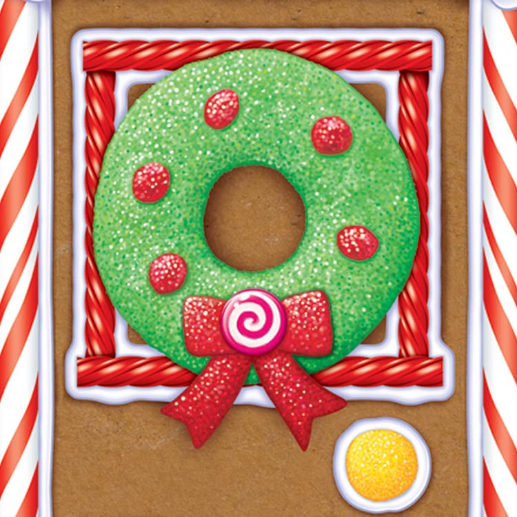 Beistle Gingerbread House Door Covers, 5 x 30   , 3 Pieces - Magical Festive Winter Holiday Decor - Plastic for Indoor and Outdo