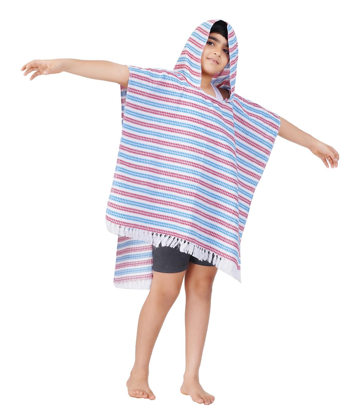 Menmaii Cotton Hooded Bath Towels | Cotton Poncho Towel For Kids | Towel For Boys & Girls, 17 Years | 60 X 60Cm | Bathrobe Alte