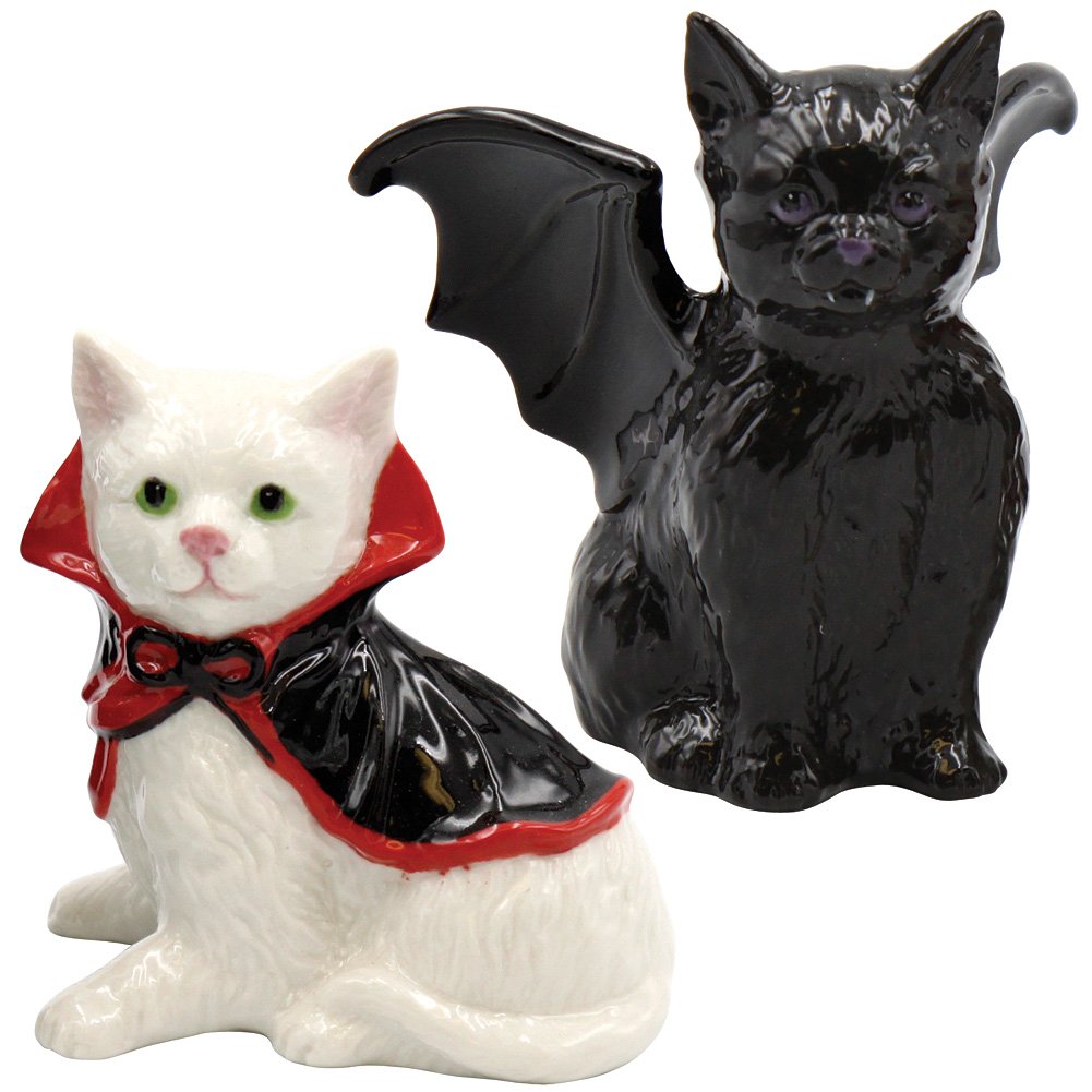 Cosmos Gifts 20770 Vampire And Dracula Cat Salt And Pepper Shakers