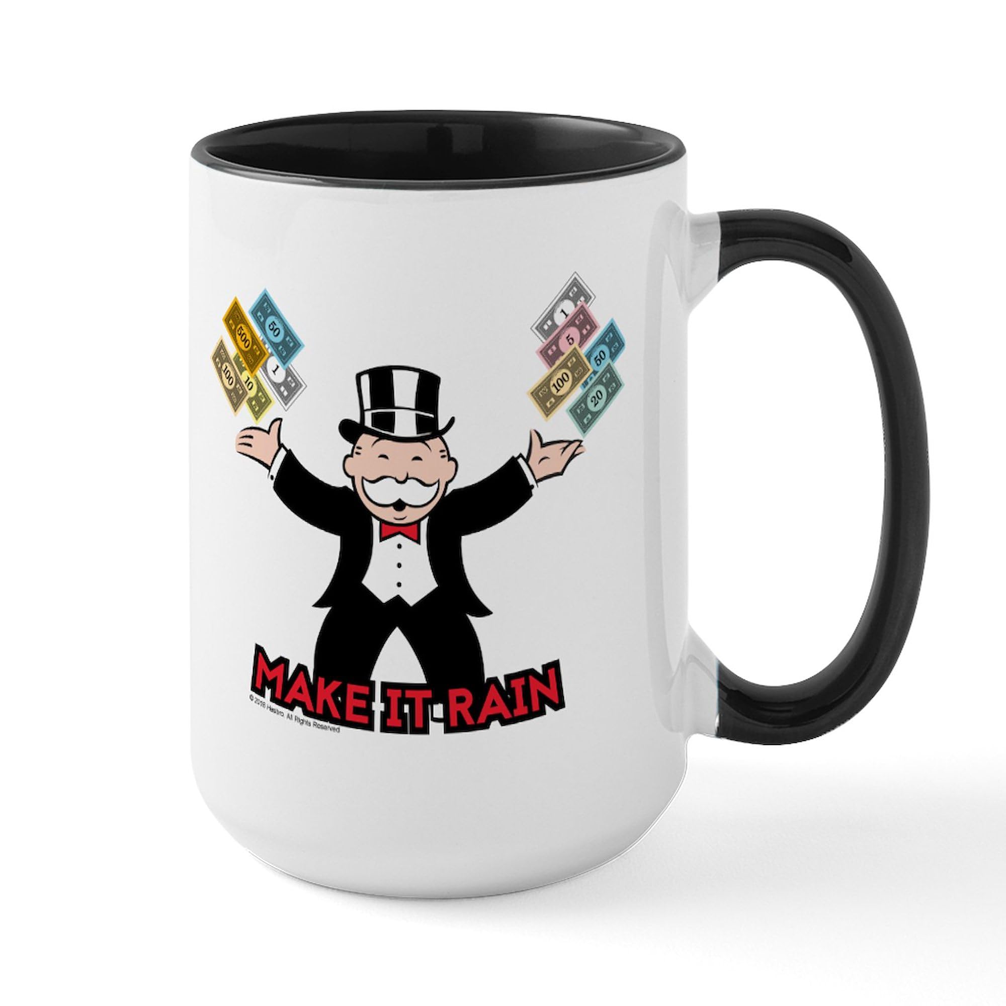 CafePress Monopoly Make It Rain 15 oz (444 ml) Ceramic Coffee Mug