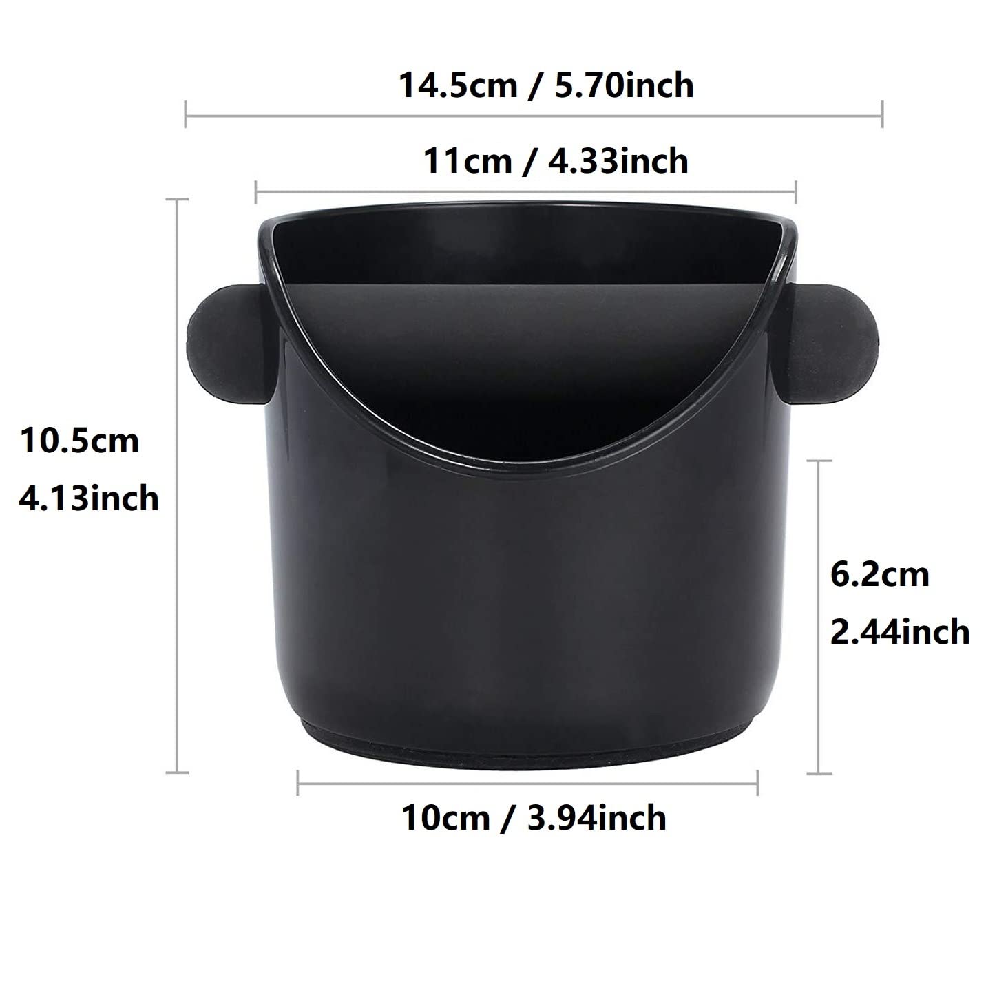 Espresso Knock Box 4.4 Inch Shock-Absorbent Durable Barista Style Coffee Knock Box With Removable Knock Bar And Non-Slip Base Es