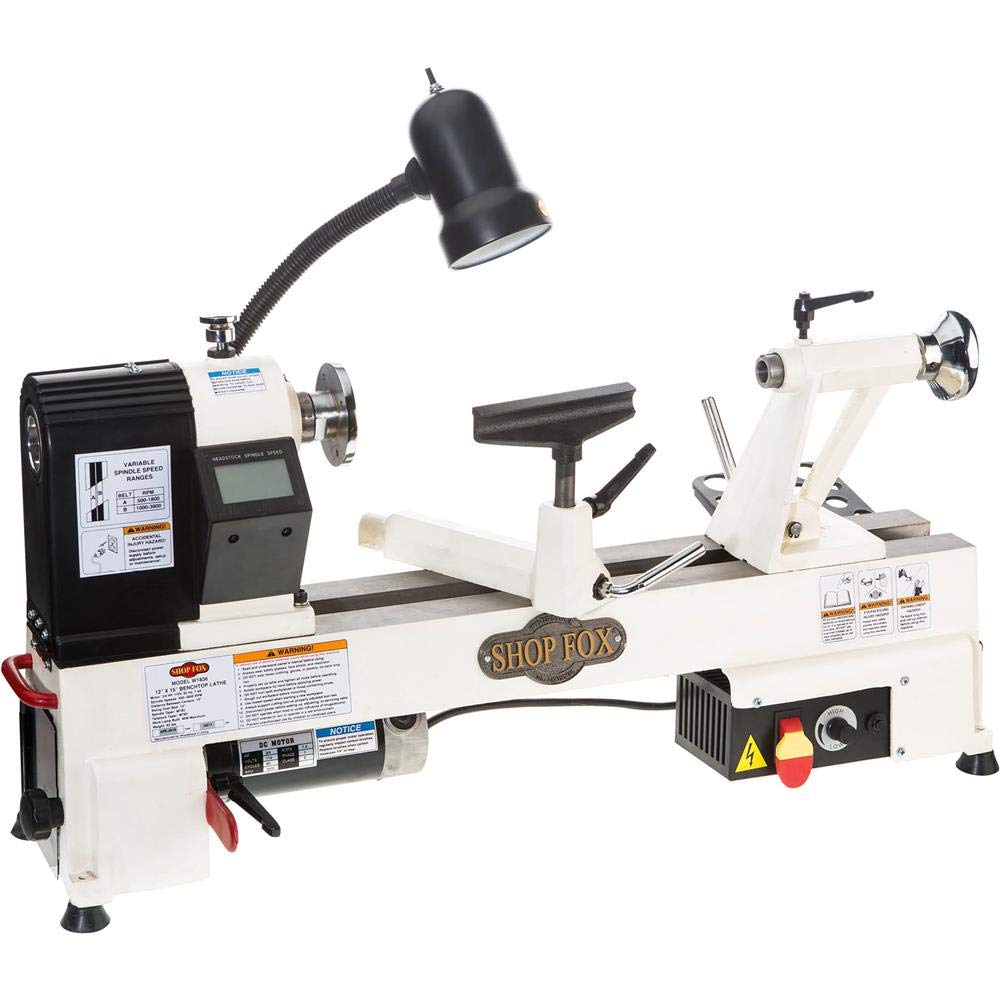 Shop Fox W1836 Bench Top Wood Lathe, 12 x 15