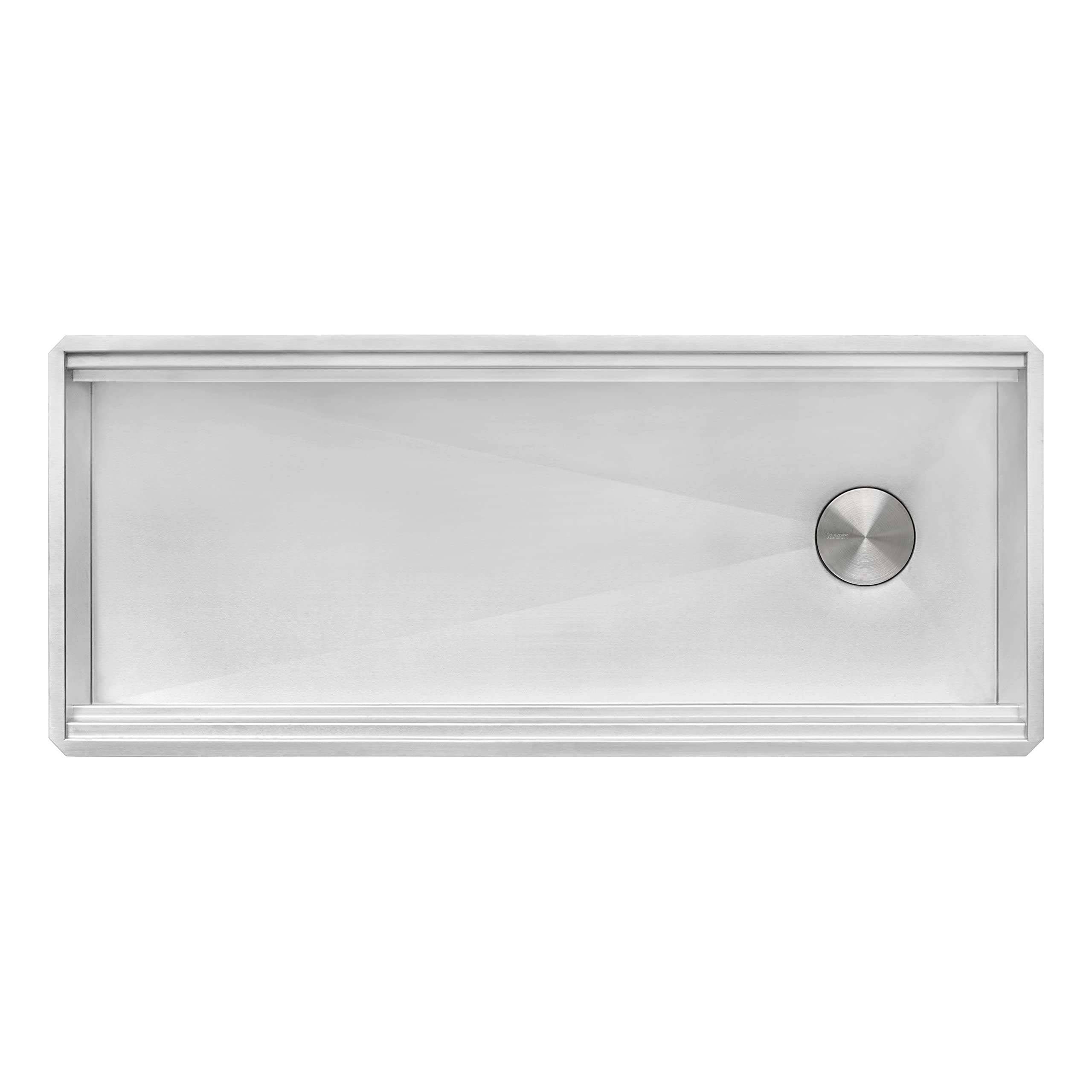 Ruvati 45-Inch Workstation Two-Tiered Ledge Kitchen Sink Undermount 16 Gauge Stainless Steel - Rvh8335