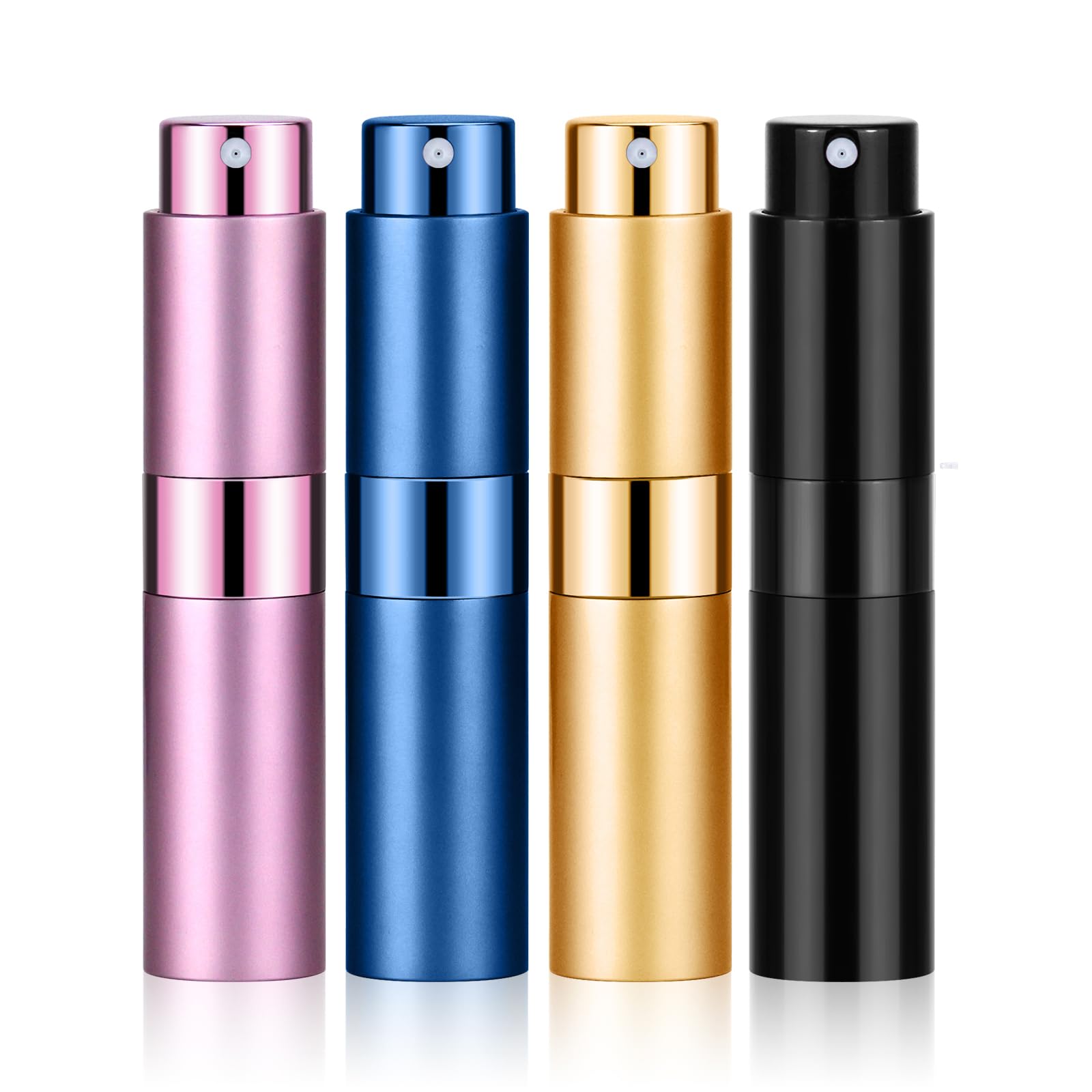 Qmoeh 4Pcs 8Ml Refillable Perfume Atomizer Travel, Portable Mini Pocket Perfume Atomizer Bottle Spray For Women Mens Small Miste