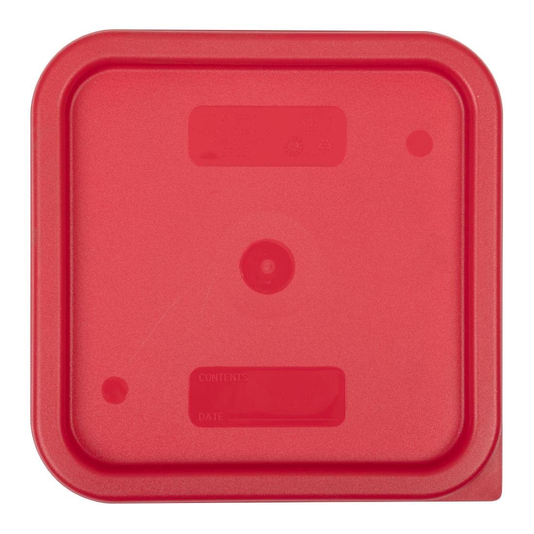 Cambro Medium Polyethylene Square Lids, Fits 6 And 8 Qt. Containers, Pack Of 6