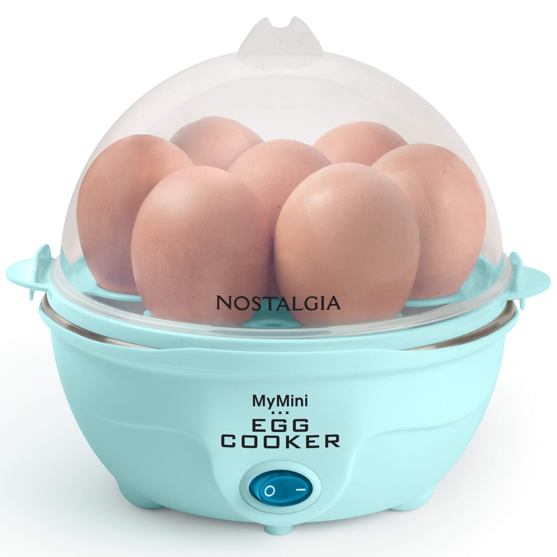 Nostalgia Retro Electric Large Hard-Boiled Egg Cooker, 7 Capacity, Poached, Scrambled, Omelets, Whites, Sandwiches, For Keto & L
