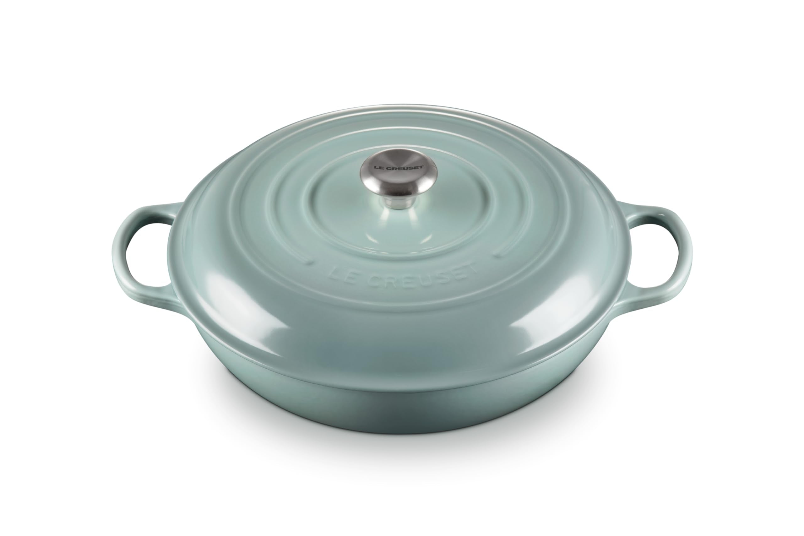 Le Creuset Enameled Cast Iron Signature Braiser, 5 Qt., Sea Salt