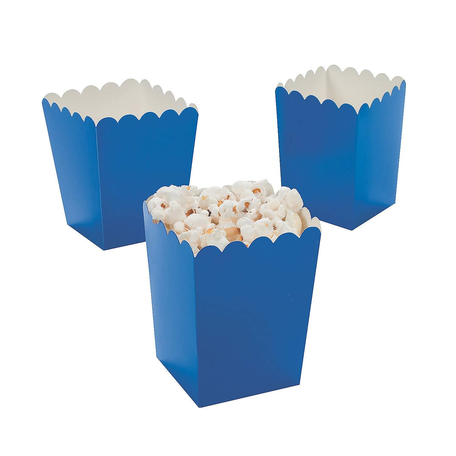 2 Pack Of 24 Fun Express Mini Blue Popcorn Boxes