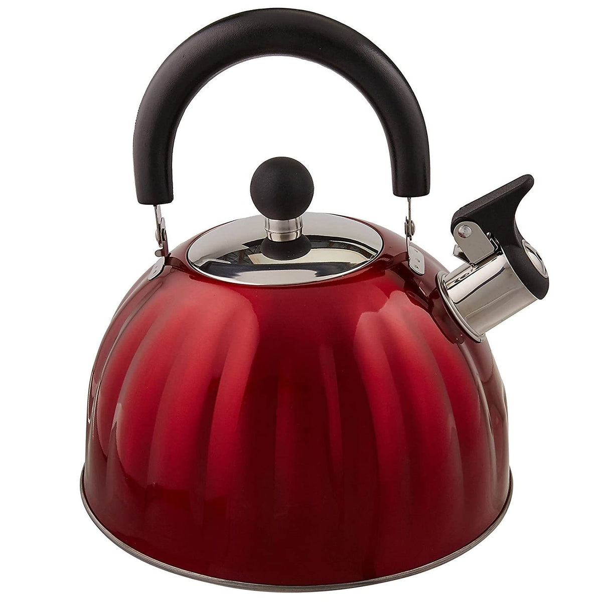Mr. Coffee Twining 2.1 Quart Pumpkin Shaped Stainless Steel Whistling ...