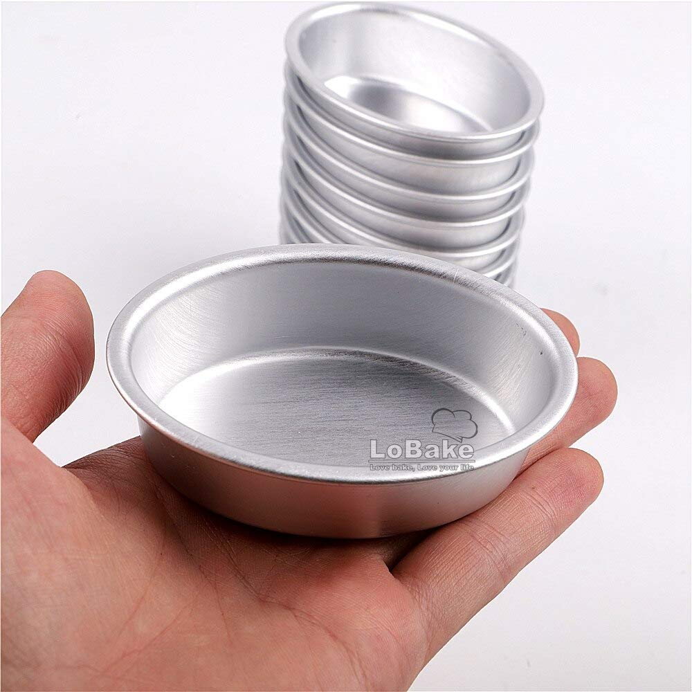 Lobake 10Pcs Mini Size Oval Egg Shape Aluminium Alloy Metal Cheese Pan Cake Mold Bread Mould Tart Holder Pudding Jelly Tin Diy B