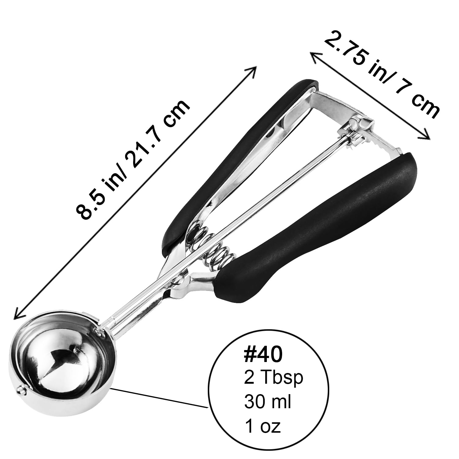 Sunnorn Cookie Scoop 2 Tablespoon, 40/2 Tbsp Cookie Scoop For Baking, Medium Cookie Dough Scoop, Cookie Scooper, Melon Baller Sc