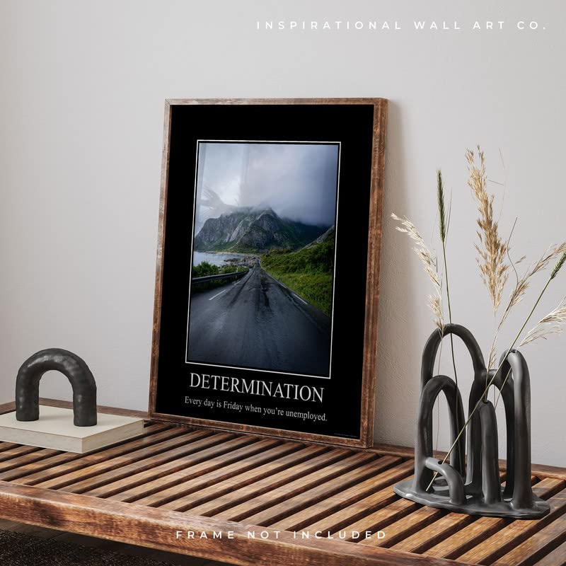 Determination Demotivational Poster Ironic Snarky Funny Sarcastic Office Wall Decor Art Print 11X14 Inches Unframed