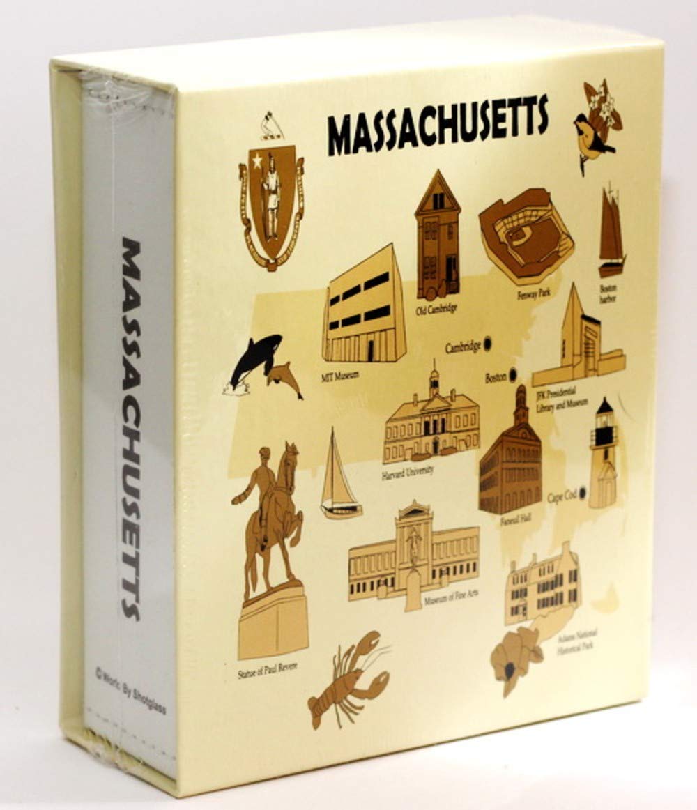 World By Shotglass Massachusetts Embossed Photo Album 100 Photos / 4X6