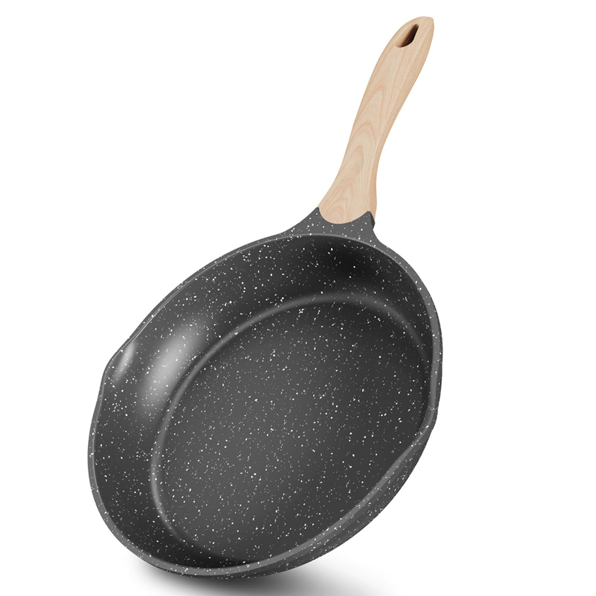 Jeetee 10 Inch Nonstick Frying Pan, Stone Coating Cookware, Nonstick Omelette Pan With Heat-Resistant Handle, Induction Skillet