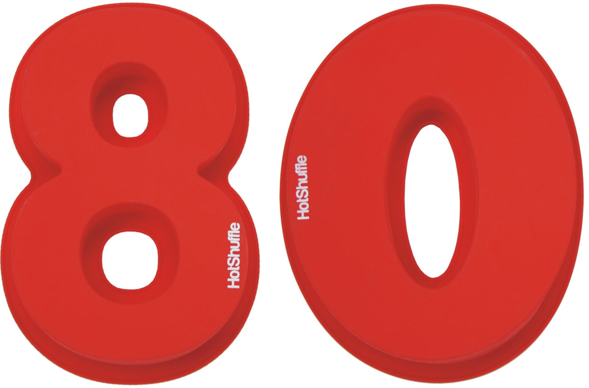 Hotshuffle Large Silicone Number 80 Cake Pan Tin Mould 80Th Birthday Wedding Anniversary 8 0