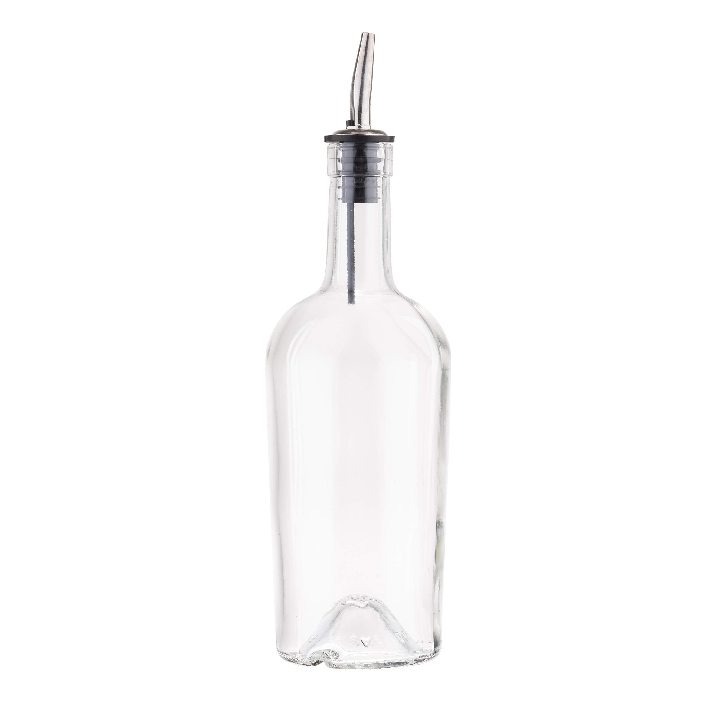 Tablecraft Home Glass Syrup Bottle With Vented Stainless Steel Pourer - 500Ml