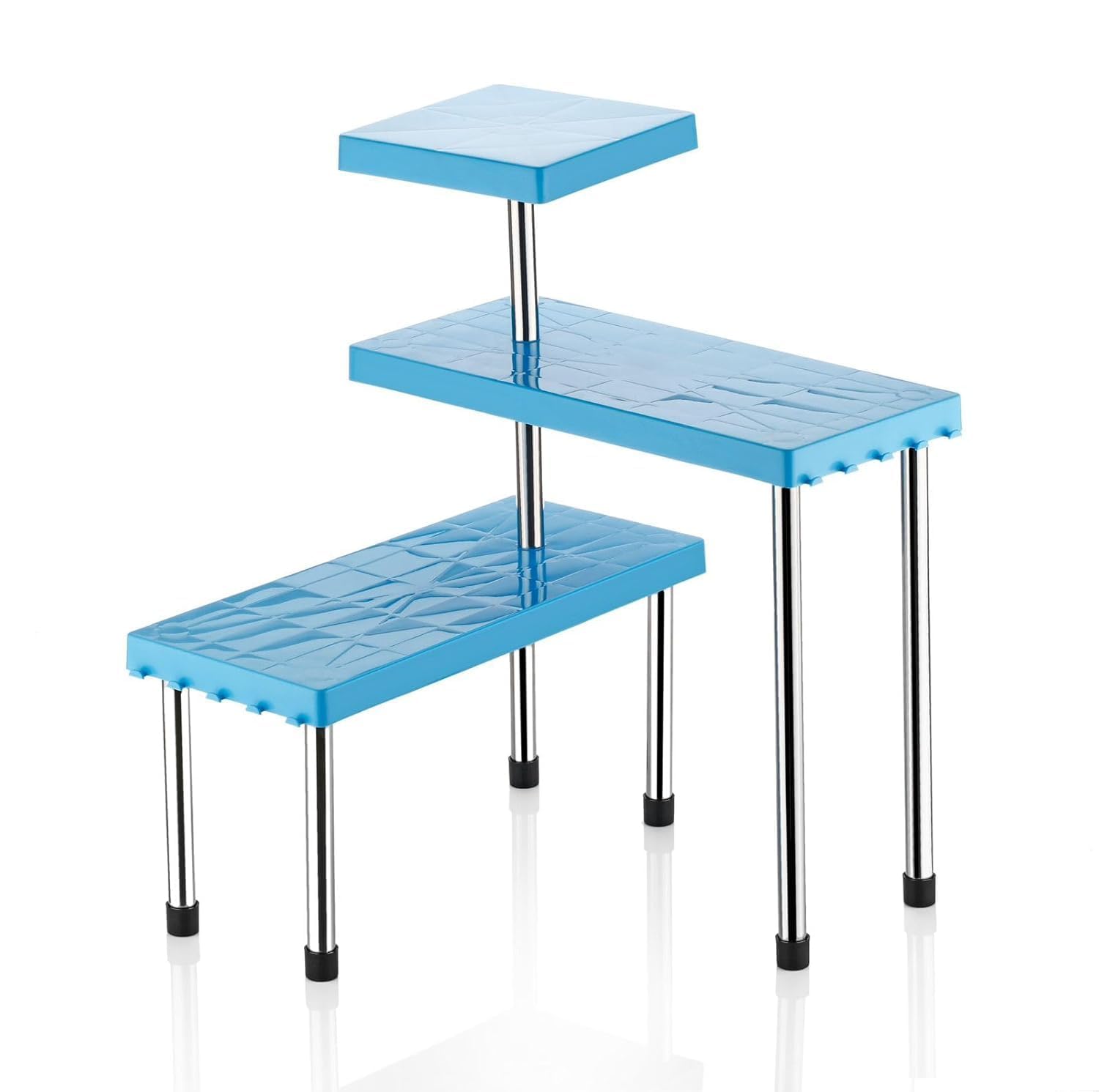 Baitahaus Kitchen 3 Tier Kitchen Corner Shelf, Adjustable Countertop Organizer Rack, SpaceSaving Storage Stand For Spice Jars A