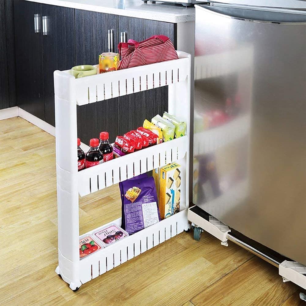 Navrang 3 Layer Slim Spice Rack Organizer For Counter Top Metal Spice Organizer Standing Rack Shelf Storage Holder With Shelf Li