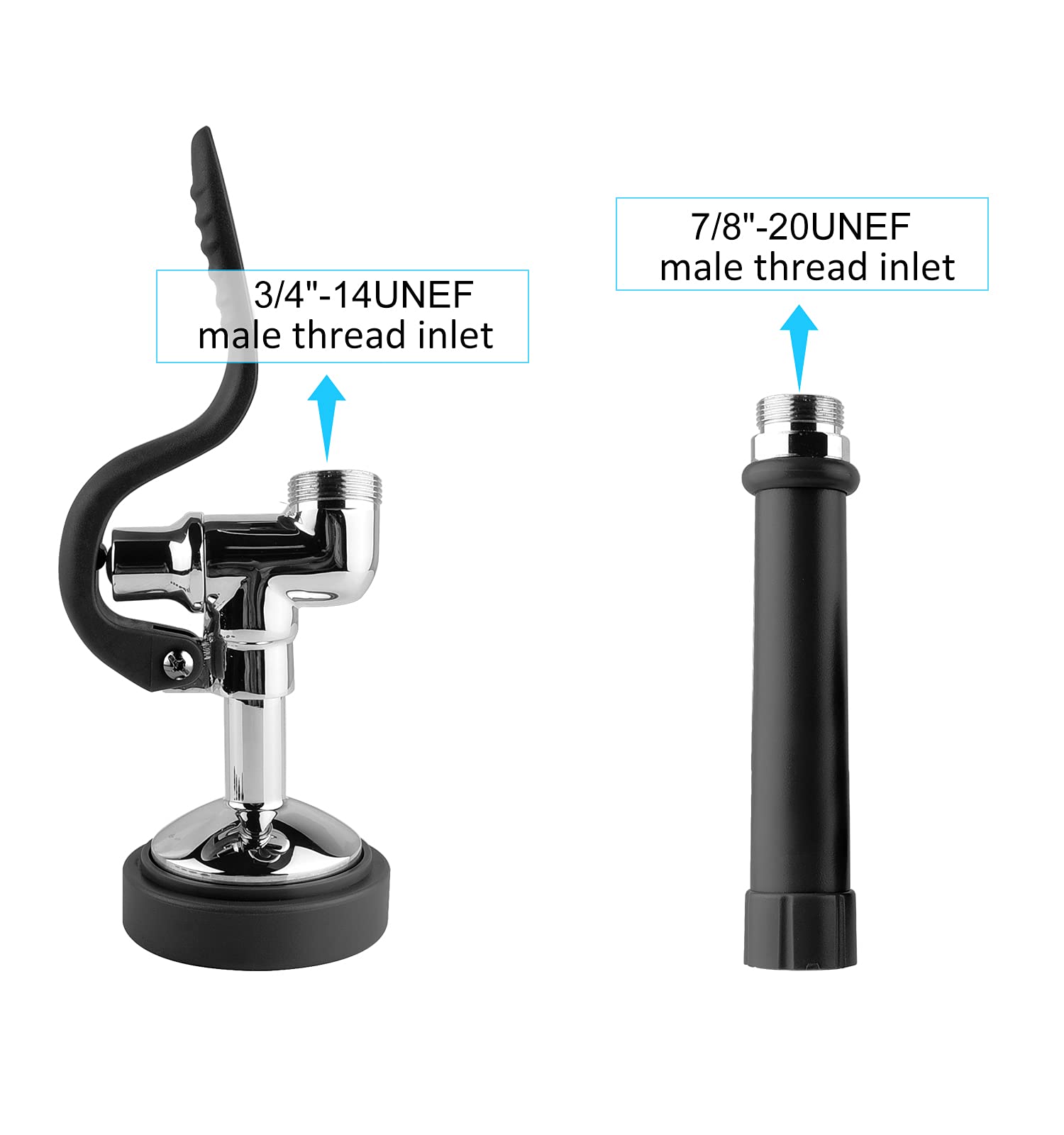 Cwm Pre Rinse Sprayer Commercial Sink Faucet Spray Valve Chrome Finished (Black)