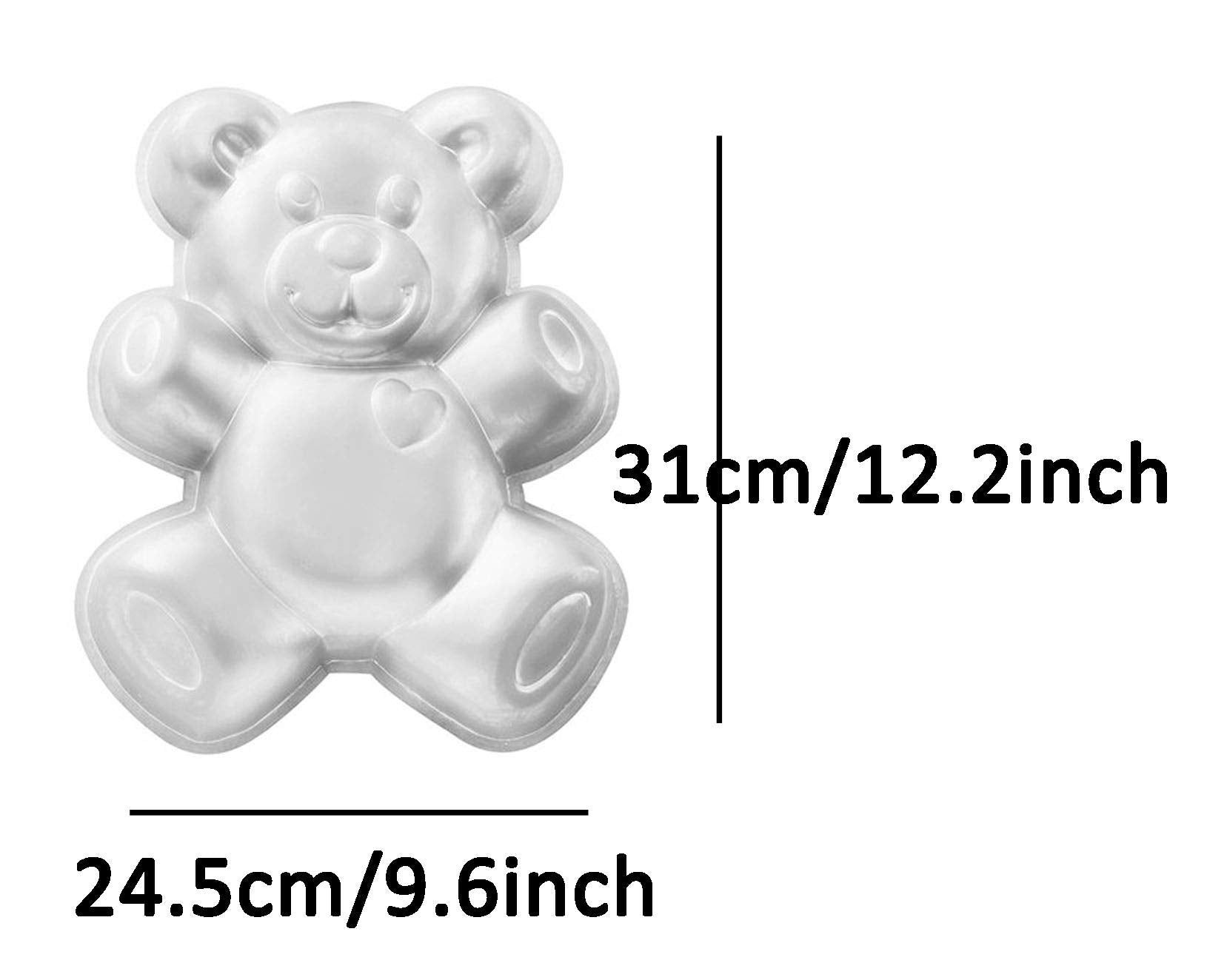 Zdywy 12 Inch Teddy Bear Shaped Aluminum 3D Baking Mould Cake Mold Tin Birthday Cake Pan - Teddy Bear
