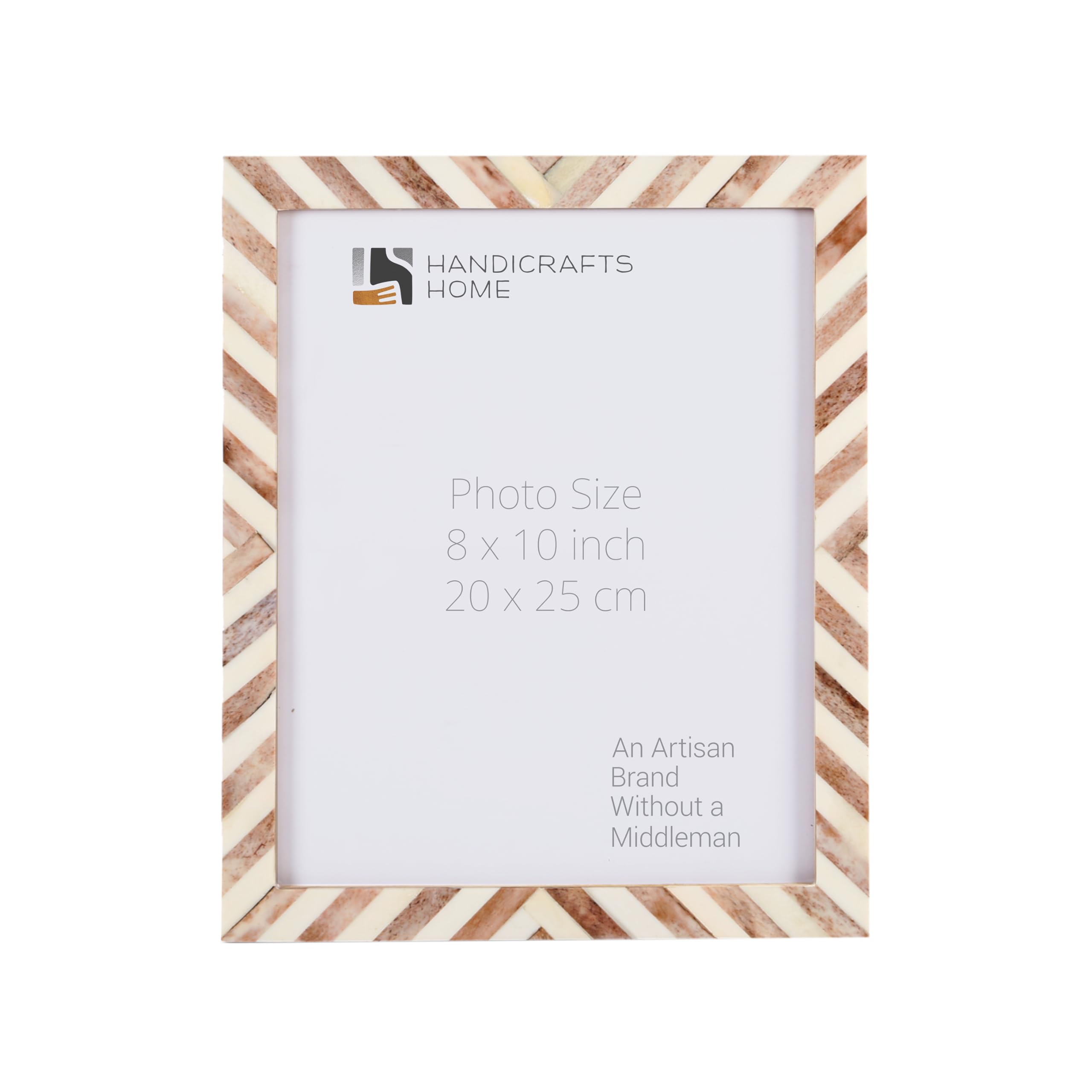 Handicrafts Home 8x10 Chevron Pattern Inspired Picture Frame -8x10 Frames for Wall Hanging & Desk Decor, Vintage Decor, Living R