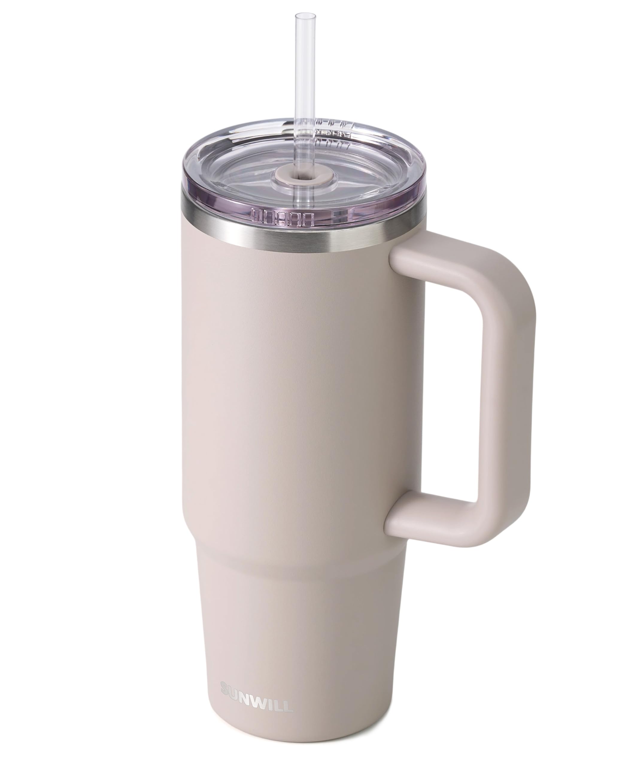 SUNWILL Coffee Tumbler with Straw, 30 oz Insulated Stainless Steel