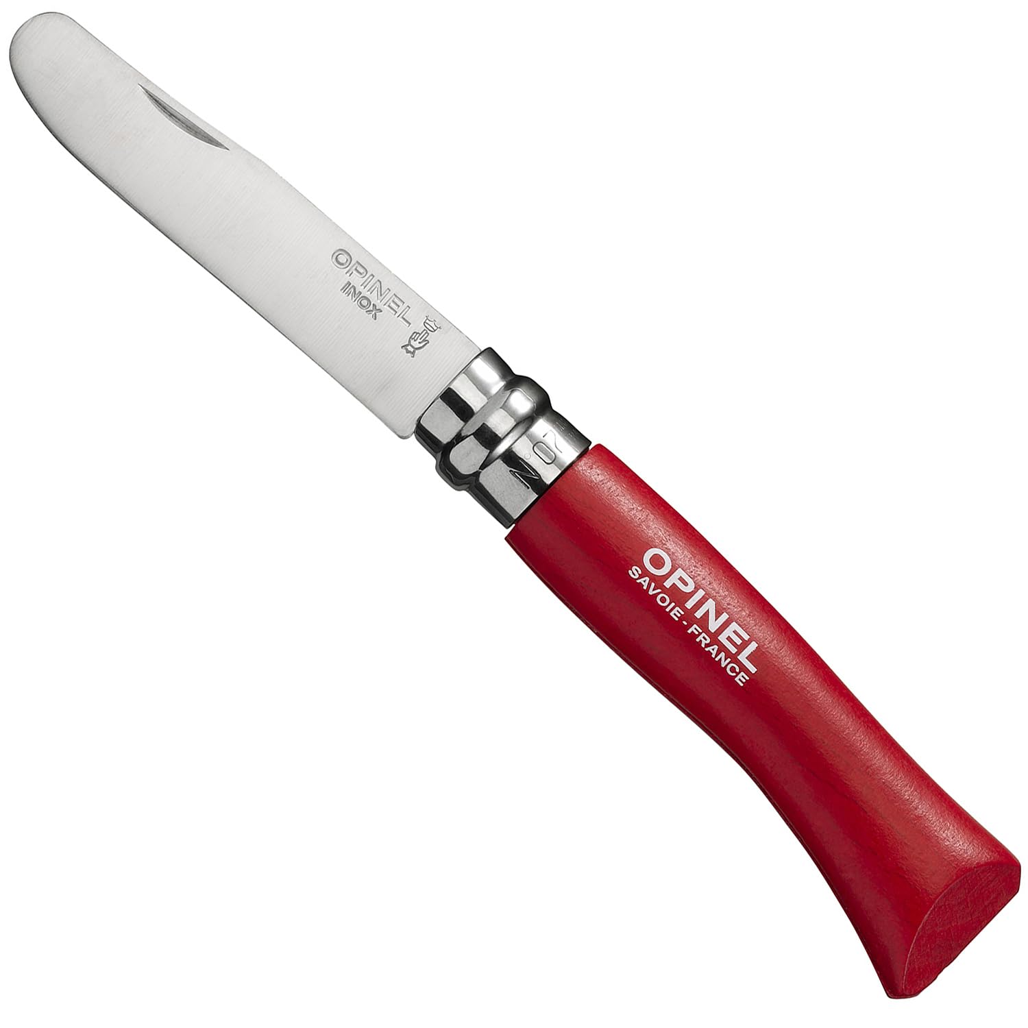 Opinel No 7 Round End Safety Red