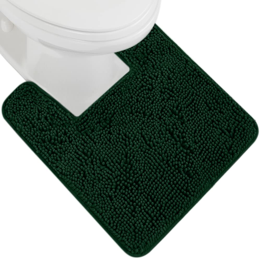 Gorilla Grip Plush Absorbent Shaggy Chenille Bath Rug Mat For Toilet Base With Rubber Backing, Machine Washable, Microfiber Bath