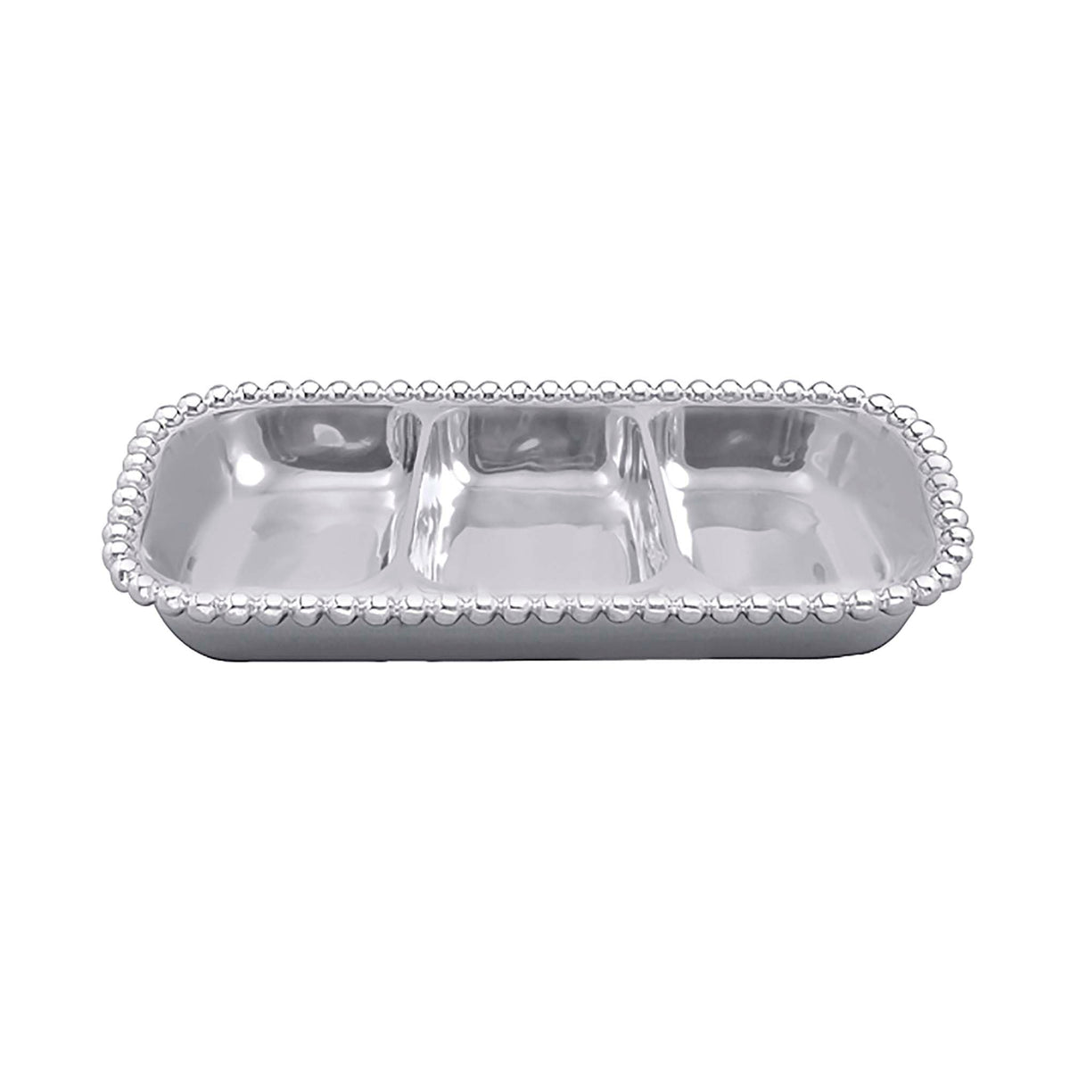 Mariposa Pearled Small 3-Section Server