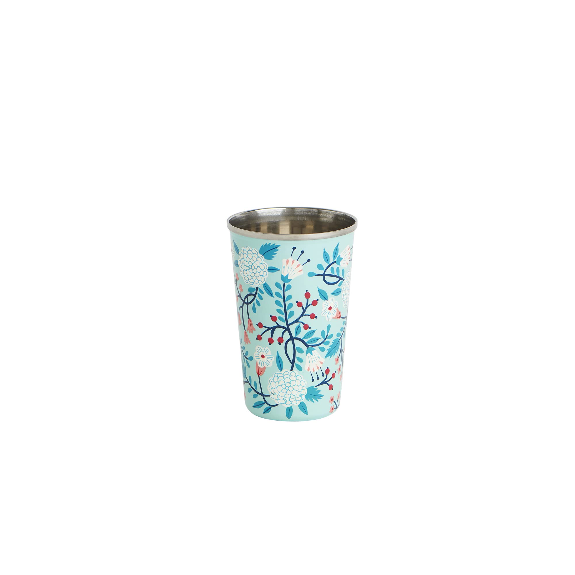Chumbak Quiet Jungle Large Tumbler, Steel Ware, Jugs And Pitchers, Table Ware, Handpainted Jugs, 400 Ml, Printed