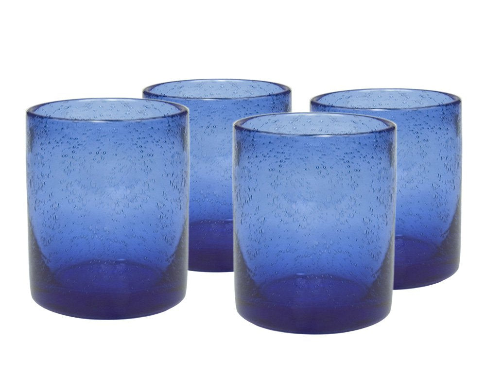 Artland Iris Double Old Fashioned Glasses, Cobalt Blue, Set Of 4