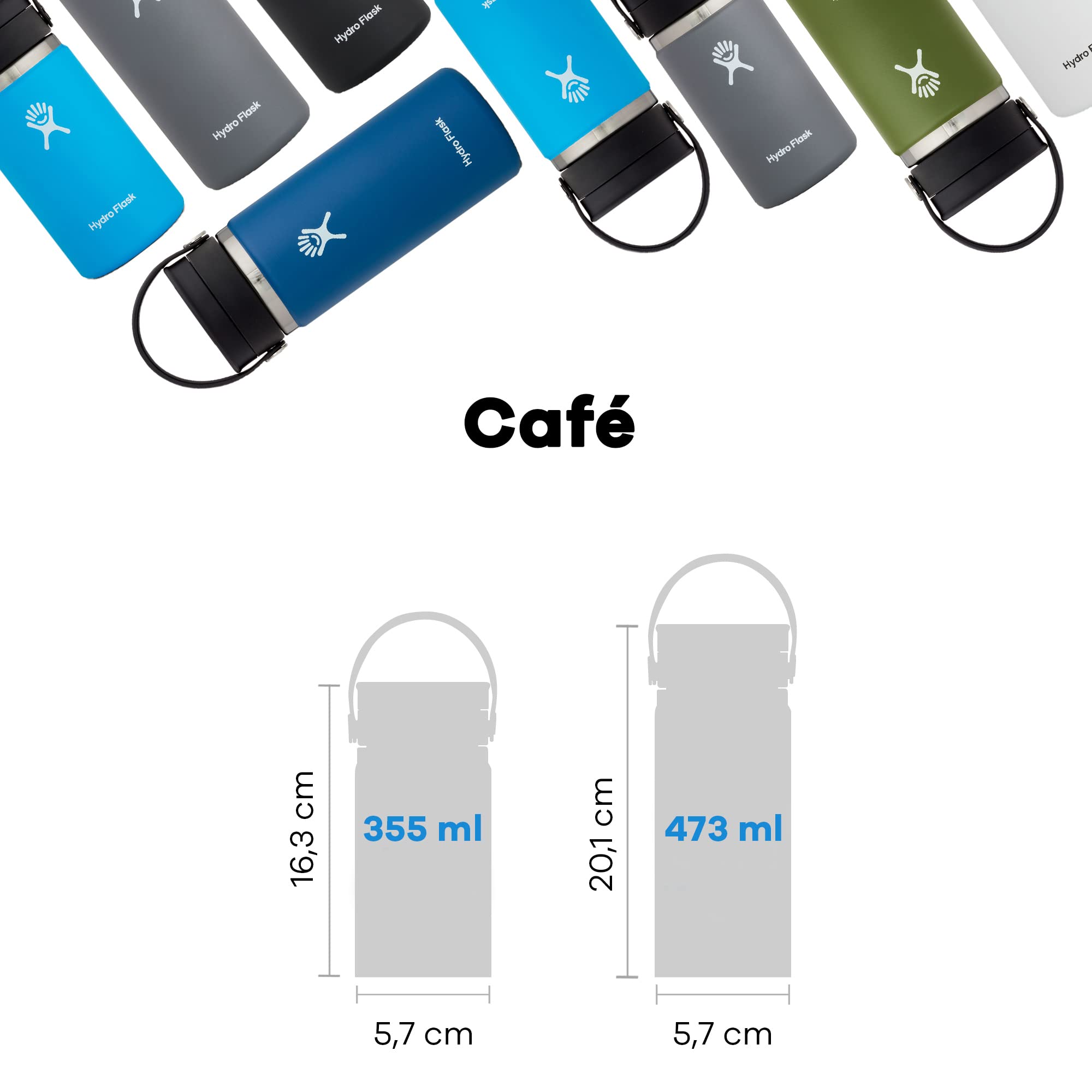 Hydro Flask Wide Mouth With Flex Sip Lid - Insulated Water Bottle Travel Cup Coffee Mug Tumbler 16 Oz