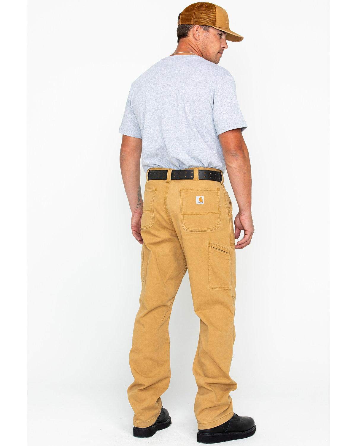 Carhartt Mens Rugged Flex Relaxed Fit Double-Front Utility Work Pants, Hickory, 42W X 34L Us