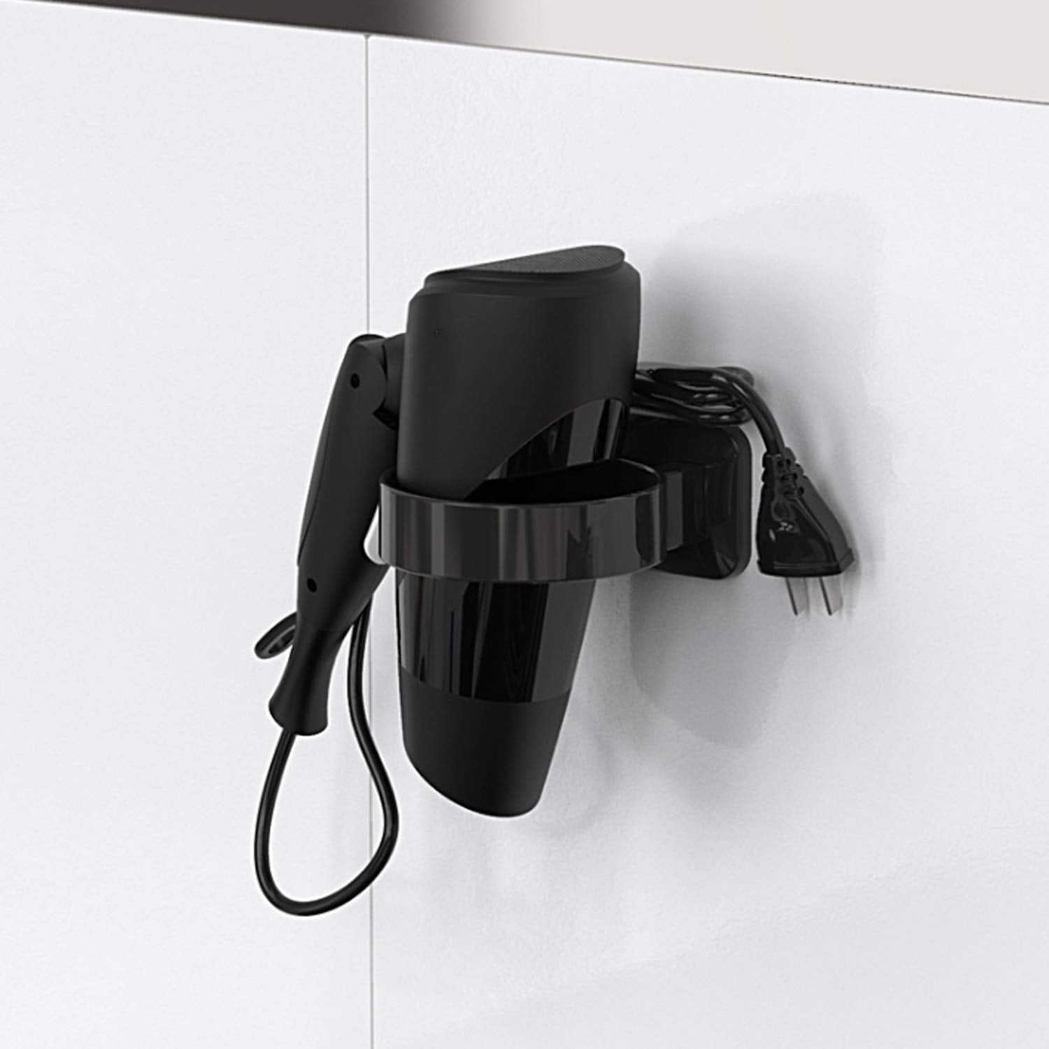 Hair Dryer Holder, Bathroom Hair Dryer Holder, Hair Care Tools Holder Wall Mount, Styling Tool Organizer For Hair Dryer - Extra