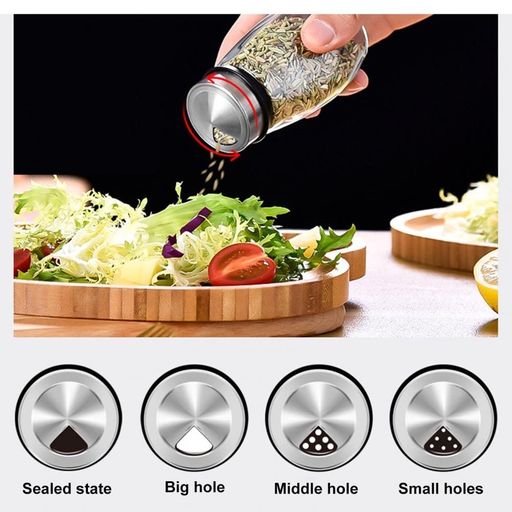 Revolving Spice Rack Organizer Countertop, Spinning Spice Storage Rack Tower Organizer with 12 Empty Jars, Rotating Spice Holder