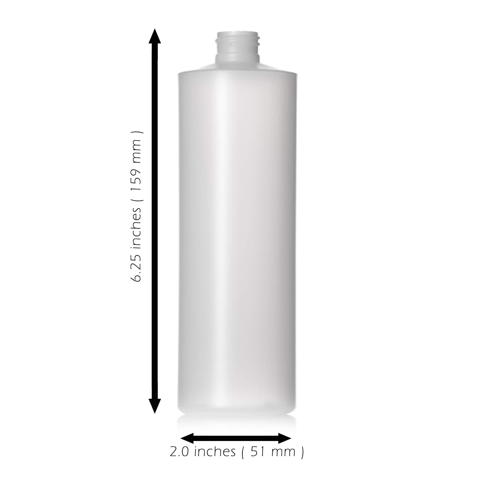Aromine 8Oz Natural Color Hdpe Squeeze Bottles With Disc Cap And Squirt Cap (3 Pack) (8Oz)