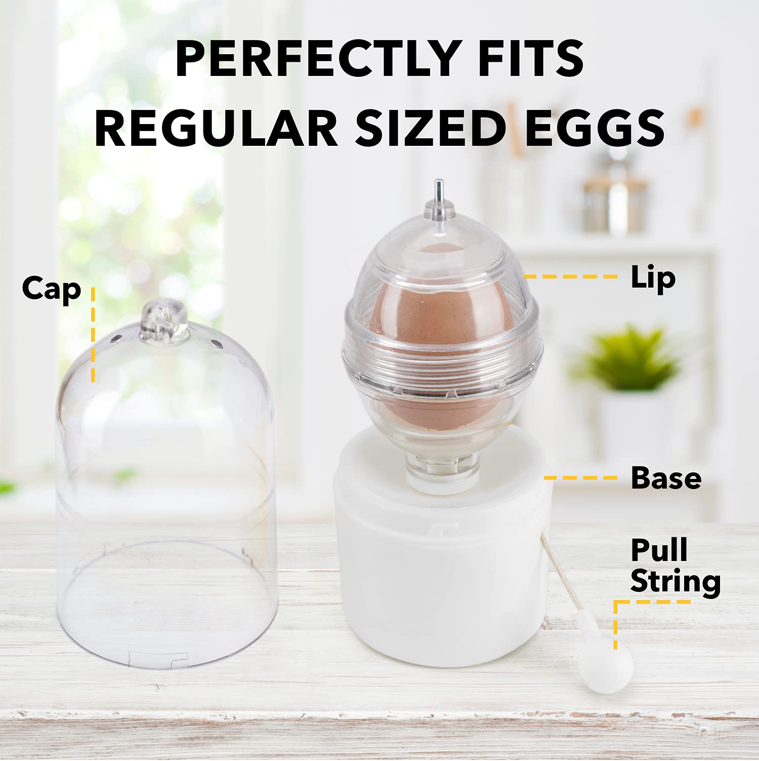 Eggfecto Egg Yolk Mixer - Egg Spinner Scrambler For Small And Large Eggs | Portable Golden Egg Maker For Hard Boiled Eggs | Easy