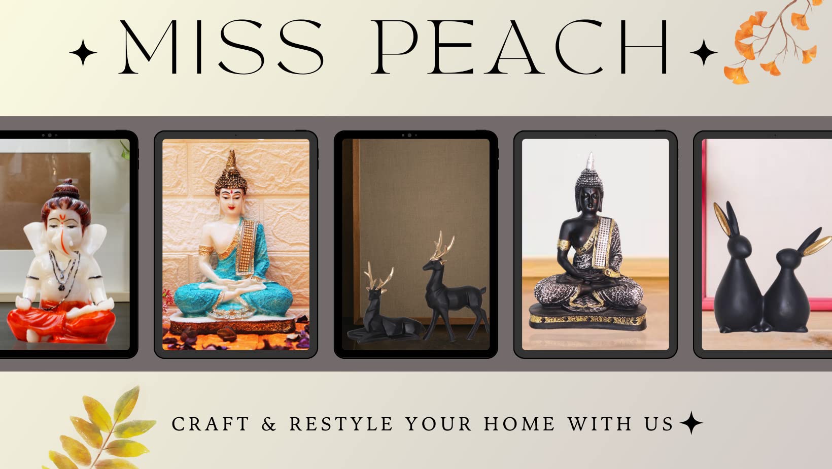 Miss Peach Polyresin Lord Ganesh ji Idol Showpiece Decorative Statue Murti for Home dcor,Gifts Items_ (Green)