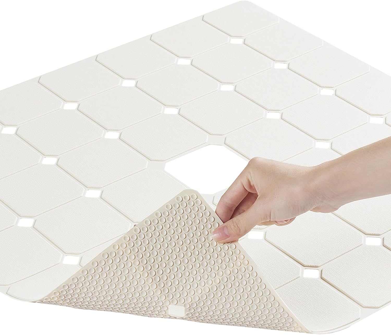 Shower Mat Non Slip Silicone Soft Odorless Bathtub Mat Non Slip With Mini Suction Cups Bath Tub Mat Foldable And Machine Washabl