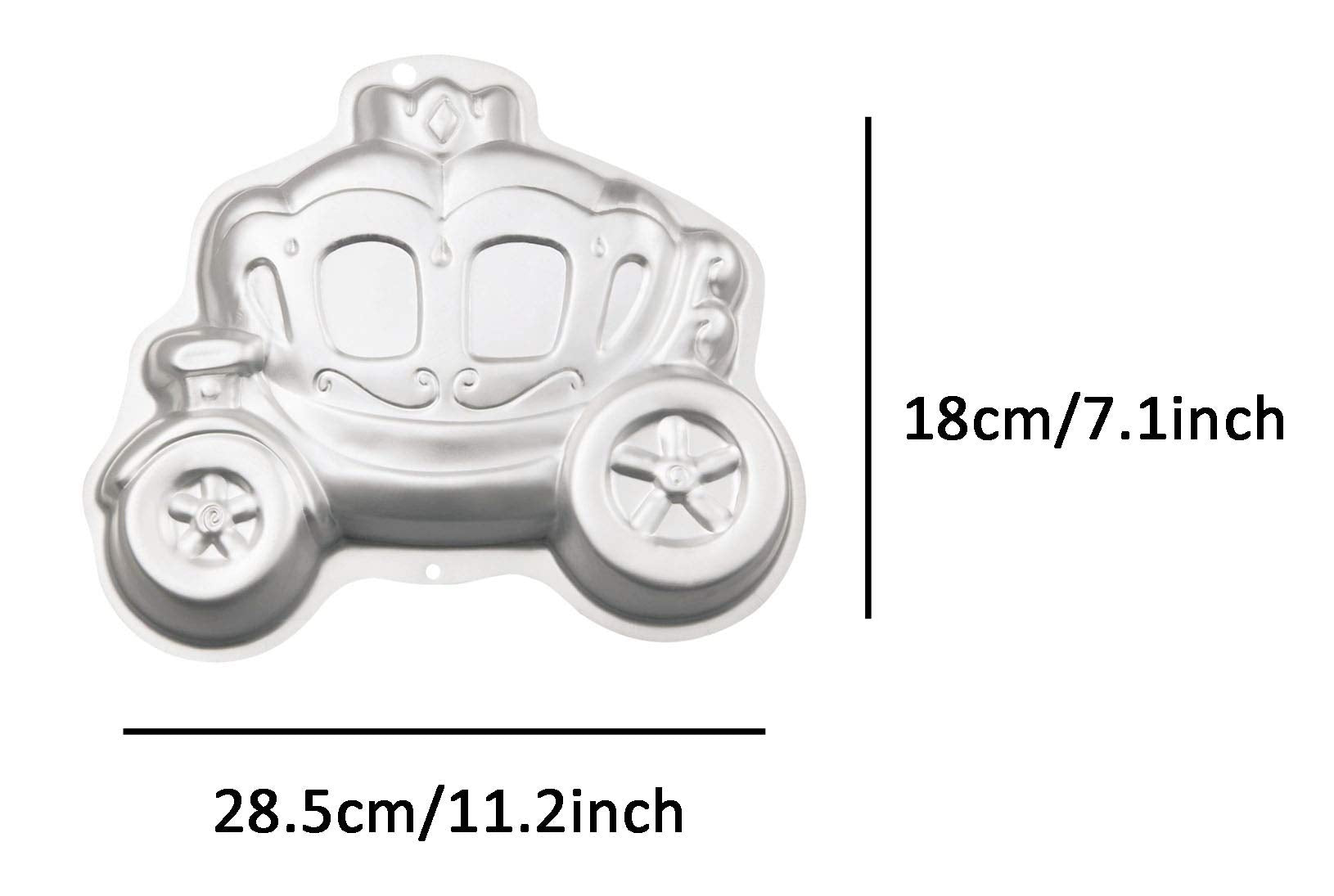 Zdywy 11 Inch Princess Pumpkin Carriage Shaped Aluminum 3D Baking Mould Cake Mold Tin Birthday Cake Pan For Halloween - Pumpkin